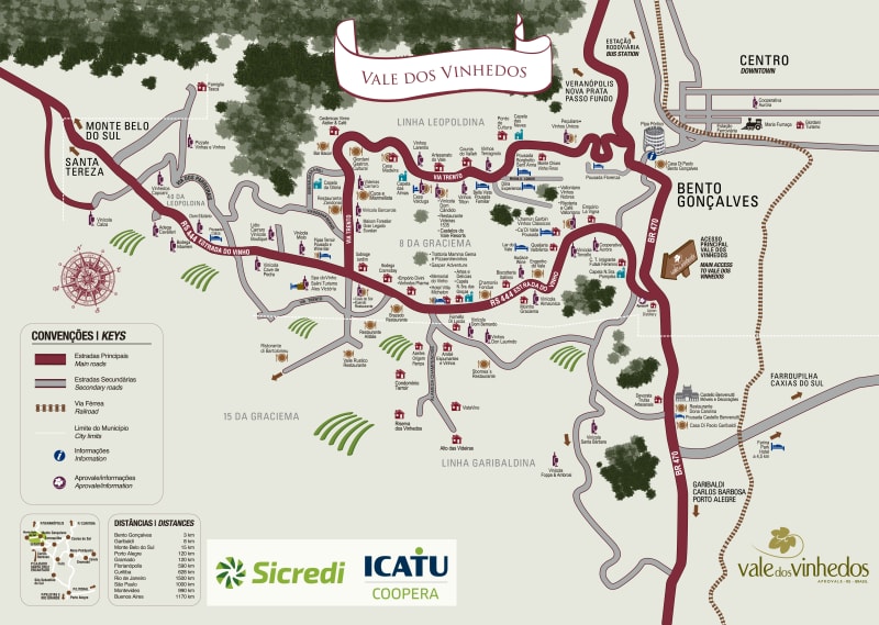 Mapa do Vale dos Vinhedos