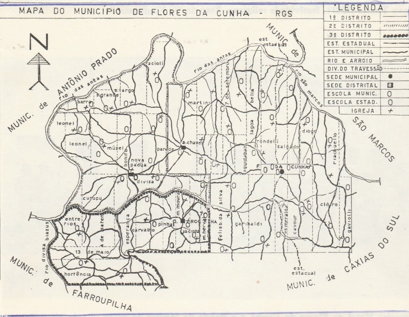 Mapa de Nova Trento