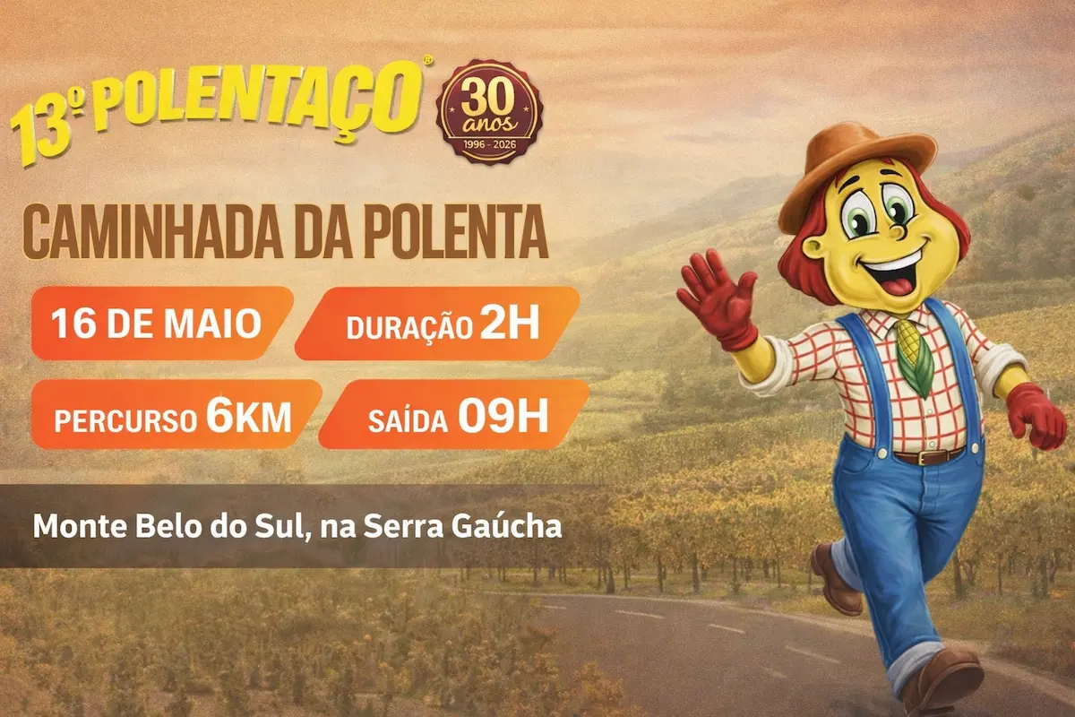Caminhada da Polenta 2026 em Monte Belo do Sul (RS)