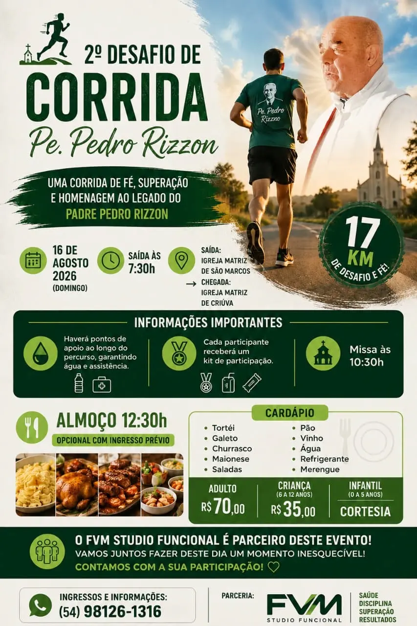 2º Desafio de Corrida Padre Pedro Rizzon em Caxias do Sul (RS)