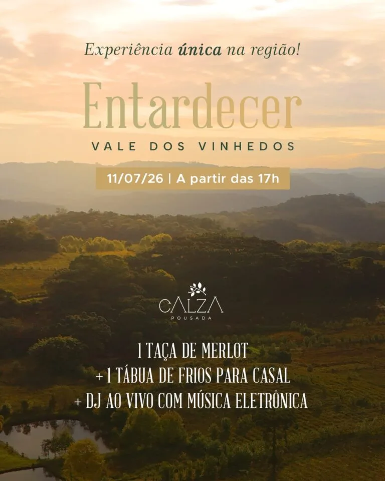 Entardecer Vale dos Vinhedos em Bento Gonçalves (RS)