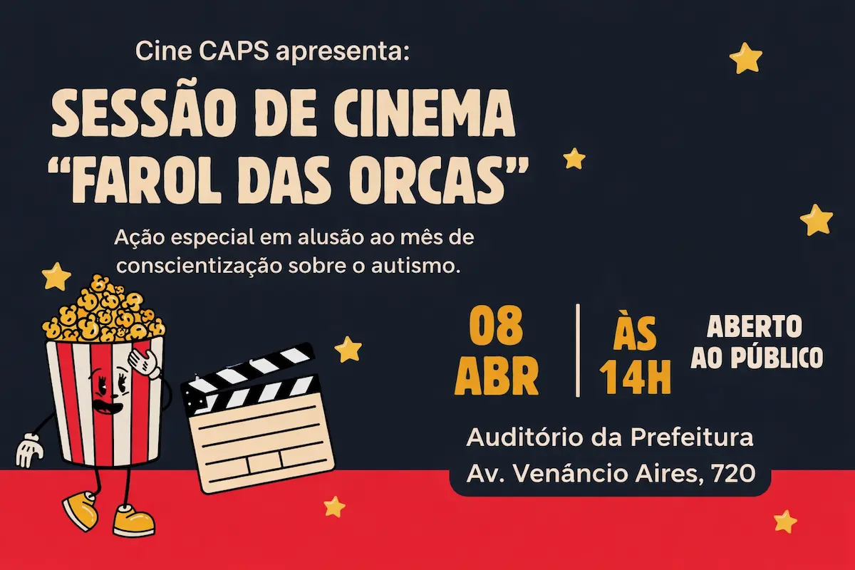 Sessão de cinema “O Farol das Orcas” em São Marcos (RS)