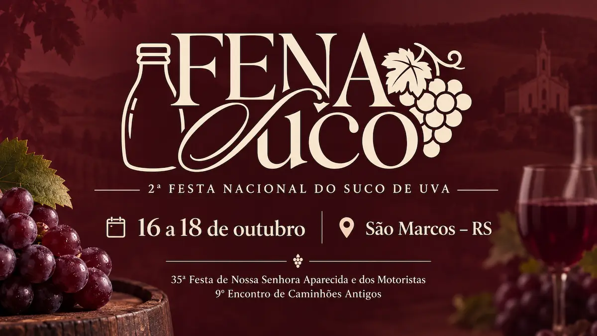 Fenasuco 2026 em São Marcos (RS)