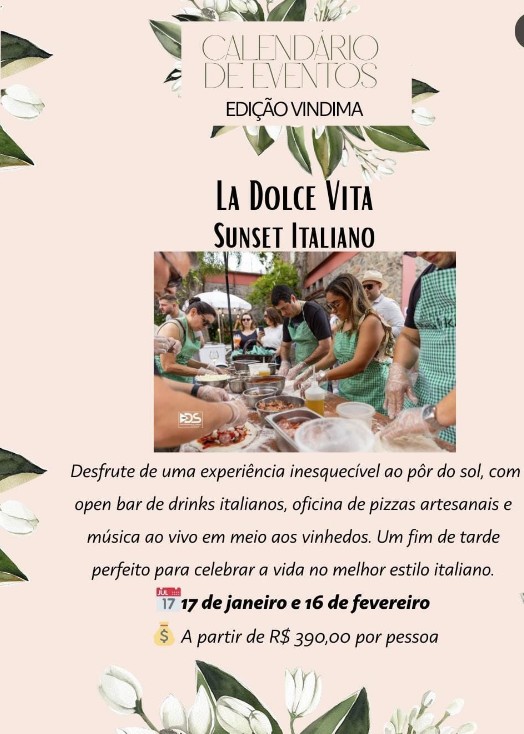 La Dolce Vita – Sunset Italiano em Bento Gonçalves (RS)
