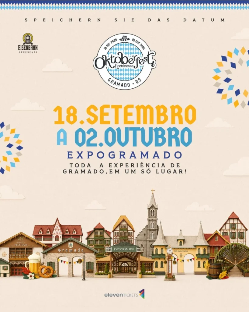 Evento 'Oktoberfest Hortênsias 2026' em Gramado (RS)