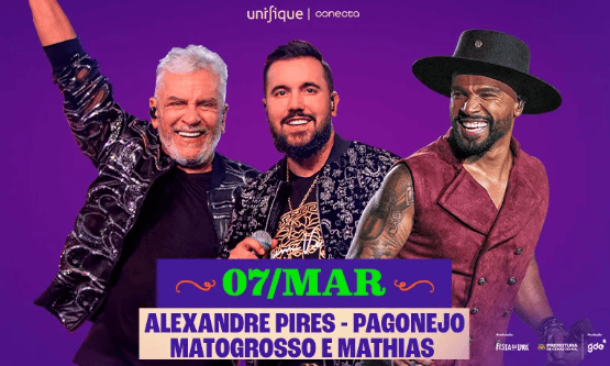 Matogrosso & Mathias + Alexandre Pires na Festa da Uva 2026 em Caxias do Sul (RS)
