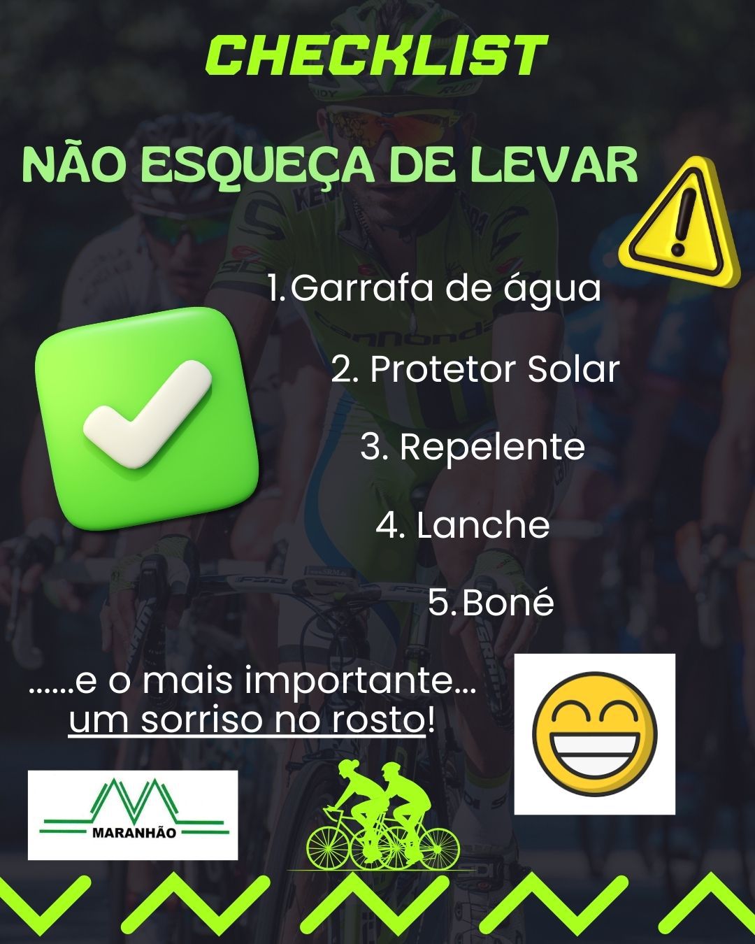 Saiba o que levar para o pedal