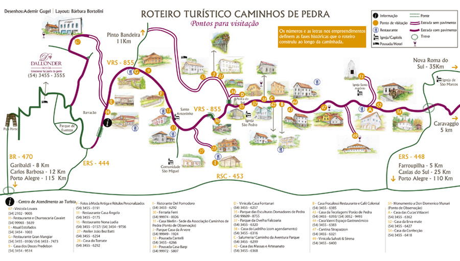 Mapa dos Caminhos de Pedra