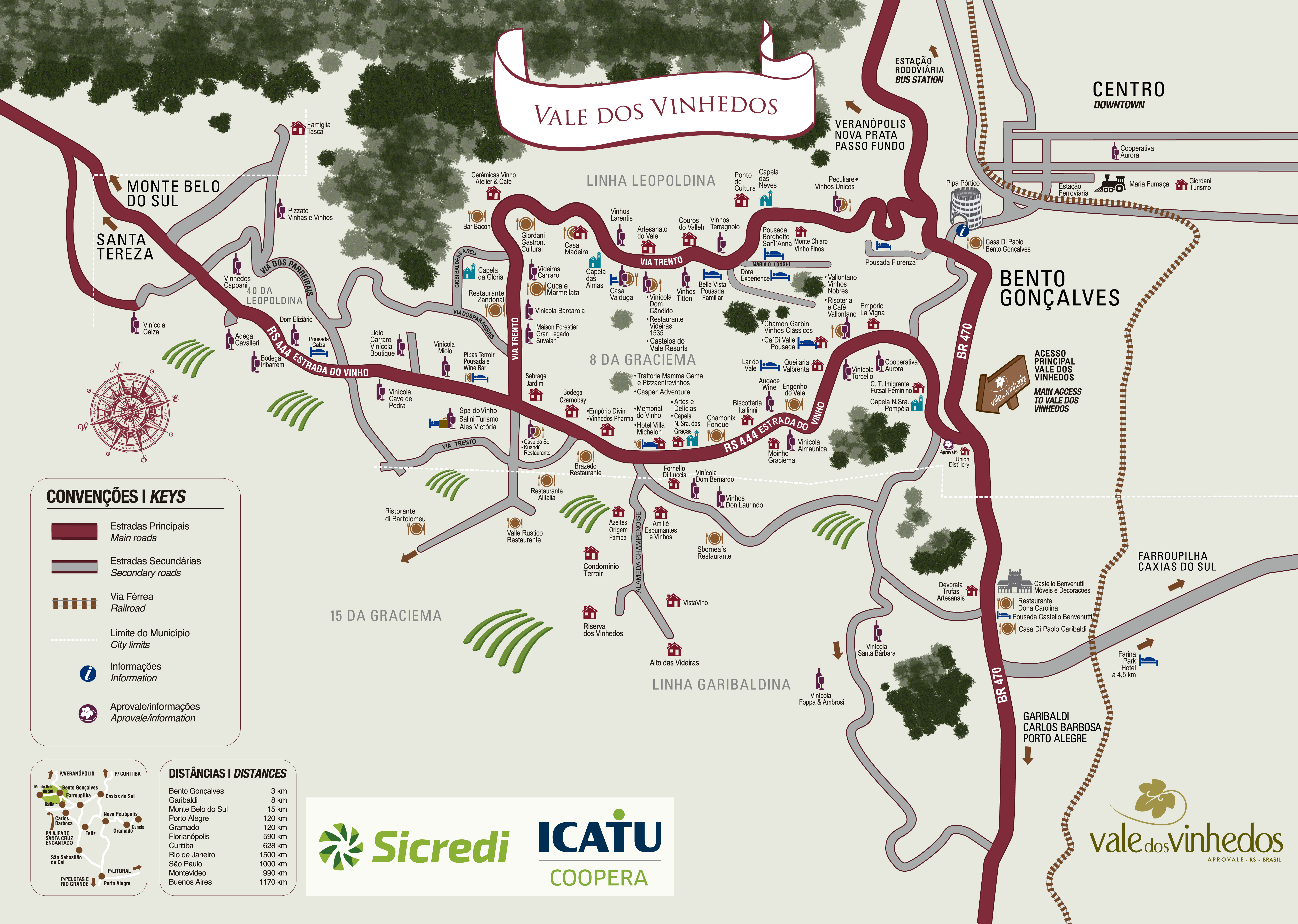 Mapa do Vale dos Vinhedos