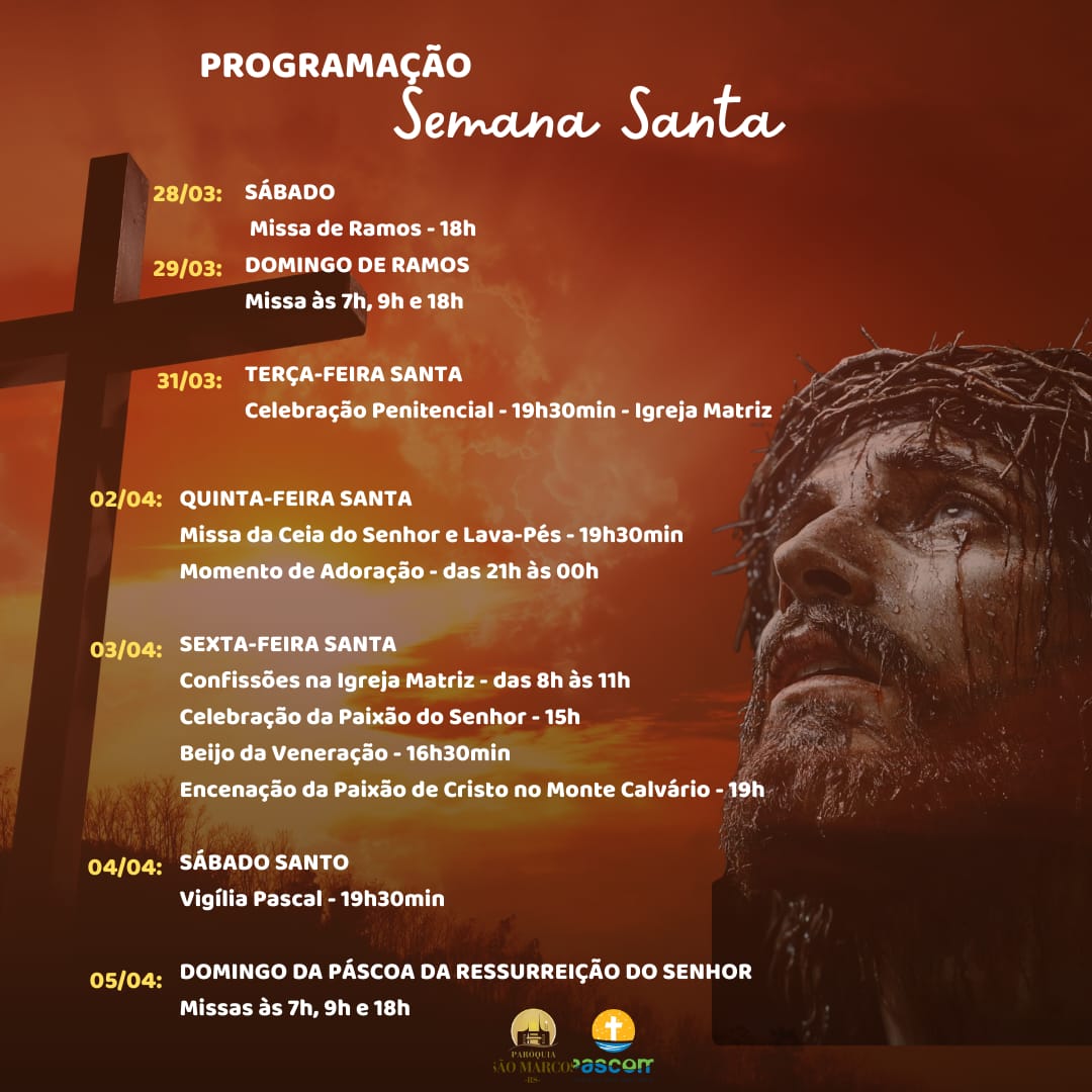 Cartaz da Semana Santa em São Marcos em 2026