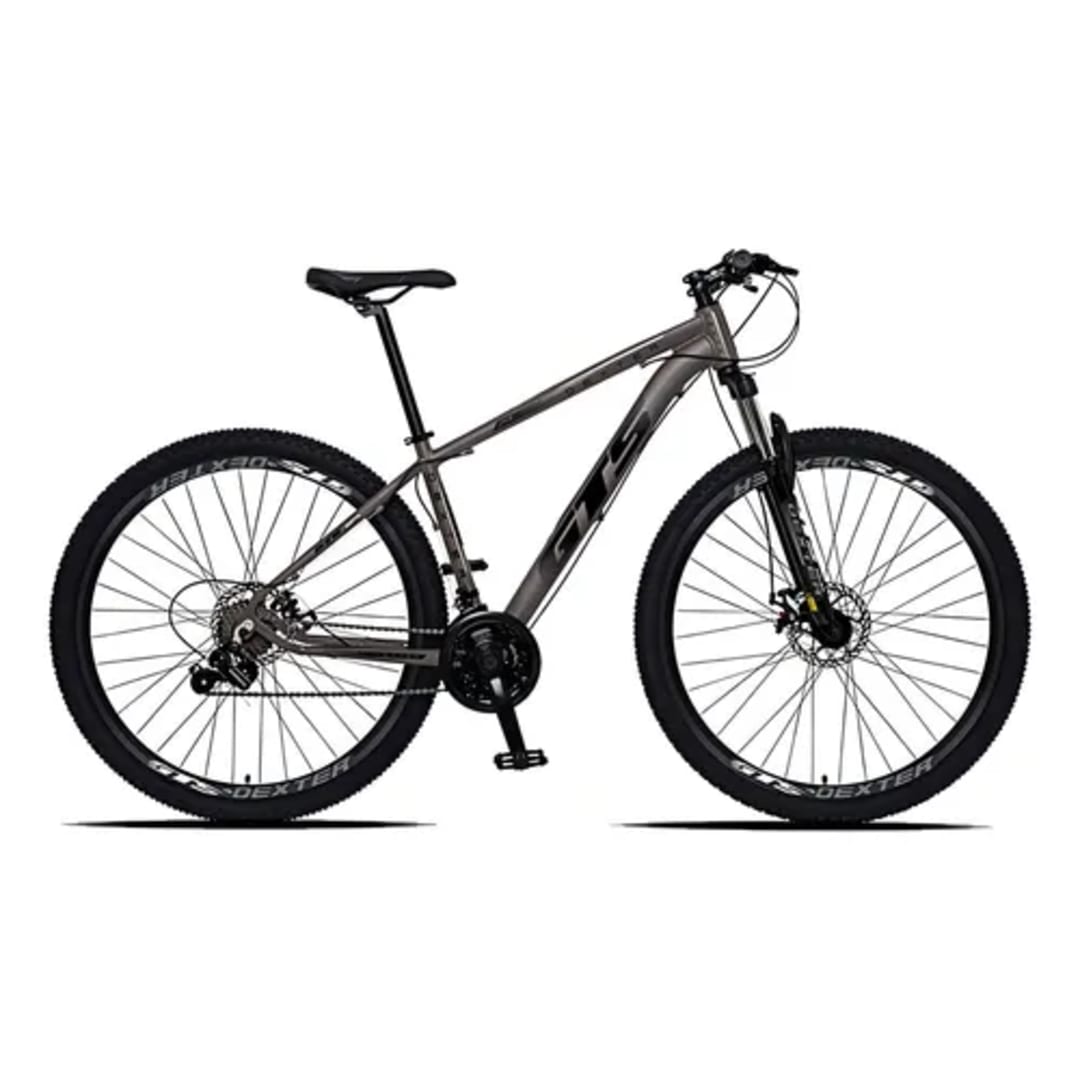 Bicicleta Aro 29 Gts Dexter 24 Marchas Freio A Disco Cor Grafite Com Preto Tamanho Do Quadro 21
