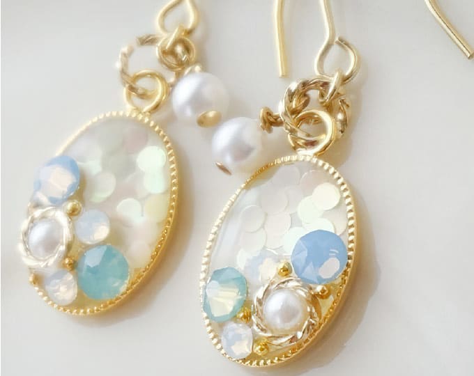 Mermaid earrings (Published in Japanese magazine)