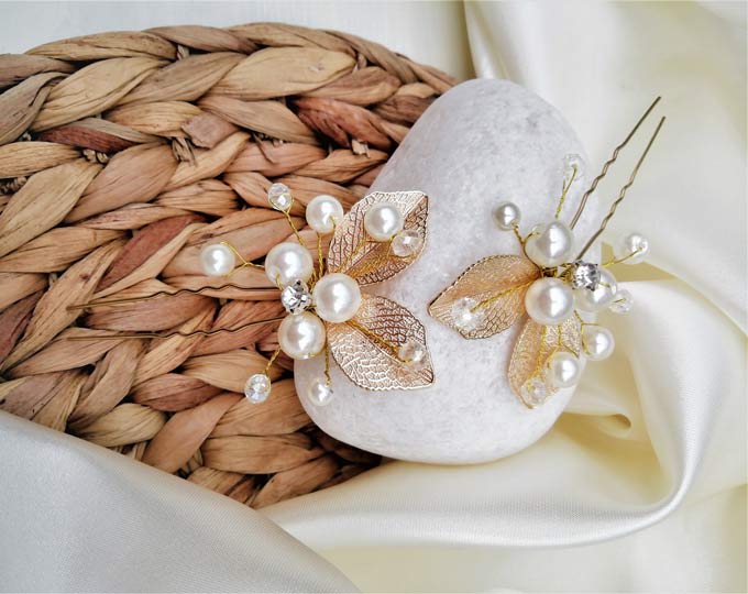 Pansy hair pin set