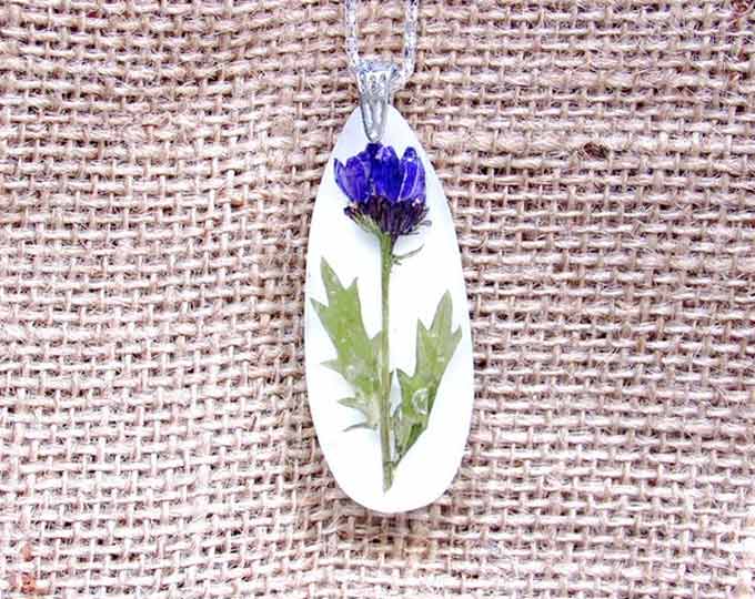 $45 shipped #purple #nettle on #white background #pendant #necklace #driedflowers #necklacesofinstagram #pendantsforsale #pendantsofig #res…