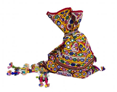 Vintage Handmade Gypsy Bag - Camel Bag Indian Vintage Hand Embroidered Dowry Bag / Vintage Bag ( 16"x12" ) Banjara Bag Tota Bag Dowry Bag