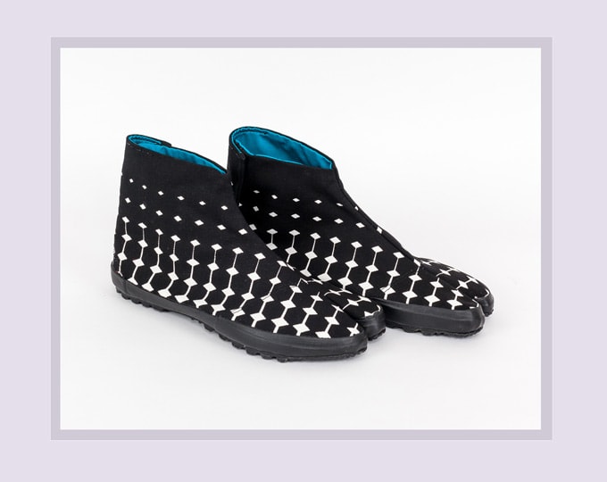Tabi boots Tabi Ninja shoes Hexagon -Black-