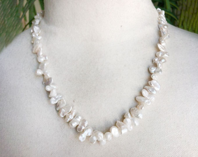 Biwa Pearl Necklace