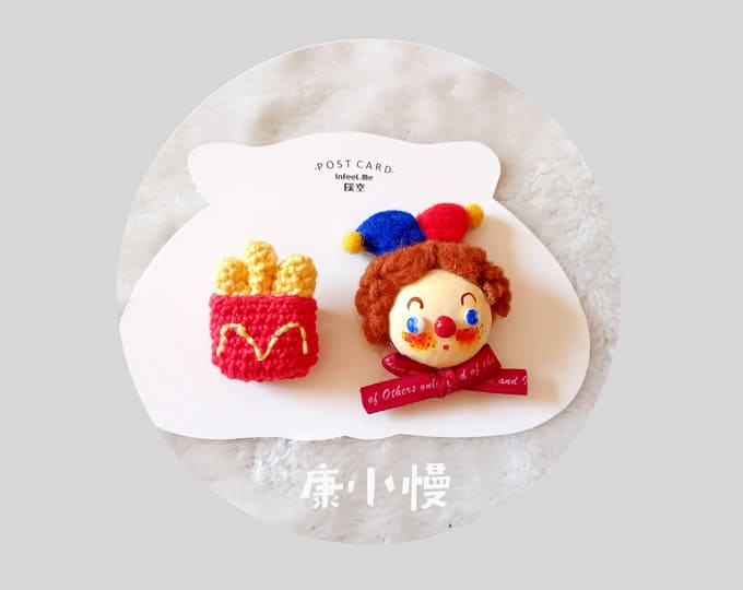 Handmade Brooch and Hair loop with Original design.