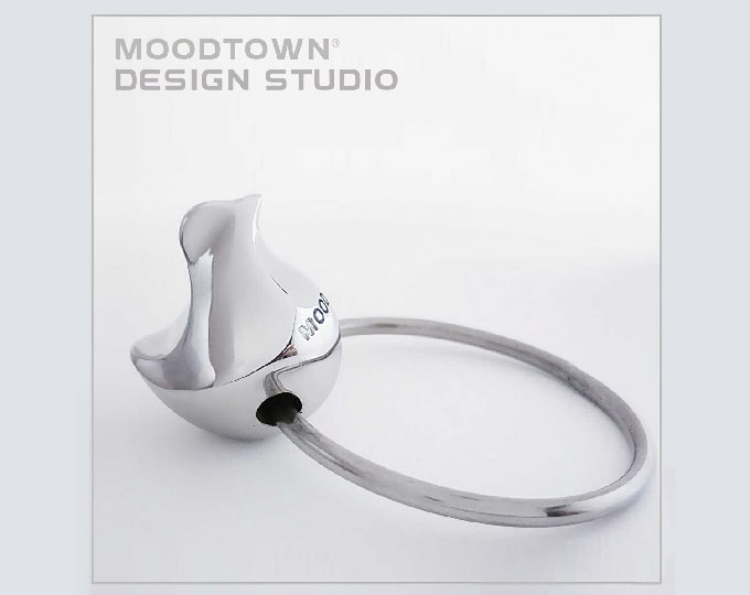 MOODTOWN Handcrafted Stainless Steel Chicken Pendant Gift for men and women Keyring hanging accessory