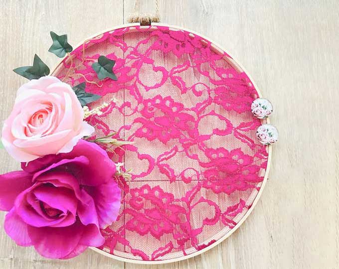 Lace and Flower wall decor