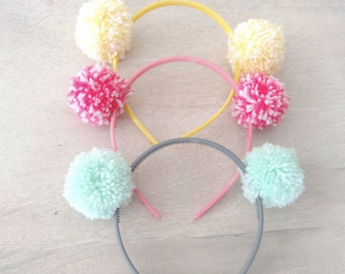 Handmade Pompom Headband