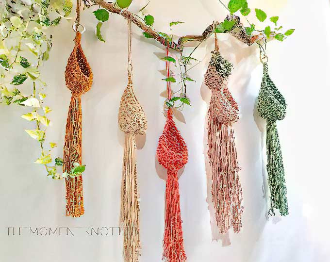 Set of 5 macrame plants hangers