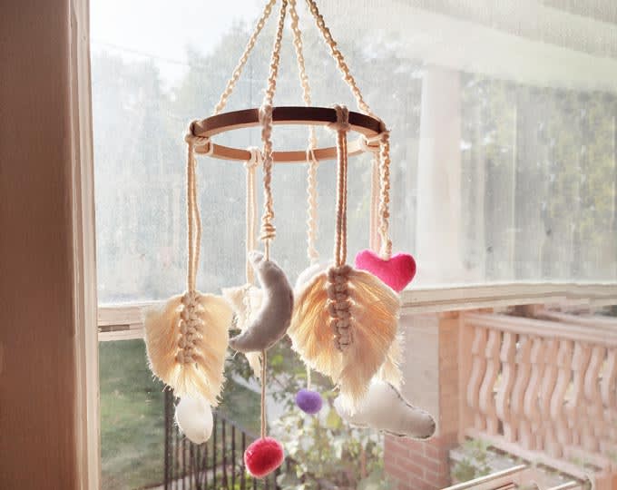 Heart baby mobile.
