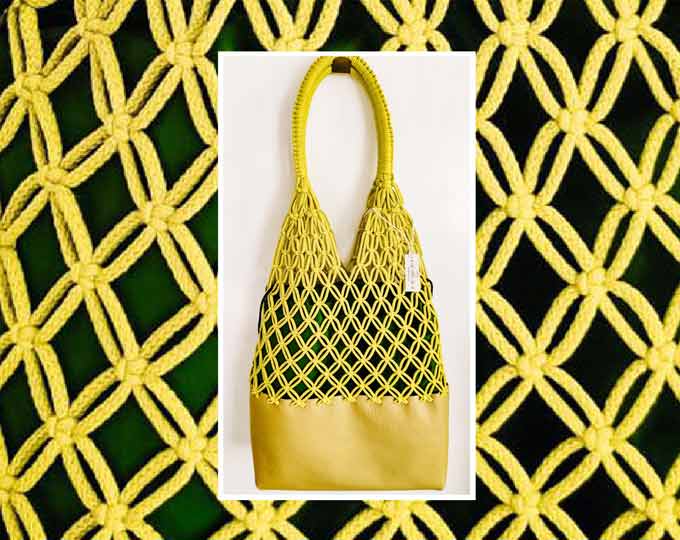 Macrame/Leather bag