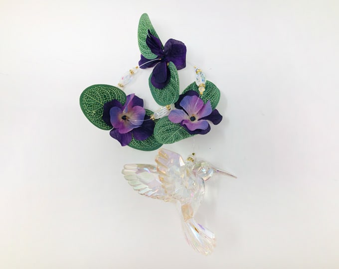 Handmade Crystal Clear Hummingbird Suncatcher 15"
CrystalClearHummingbird7