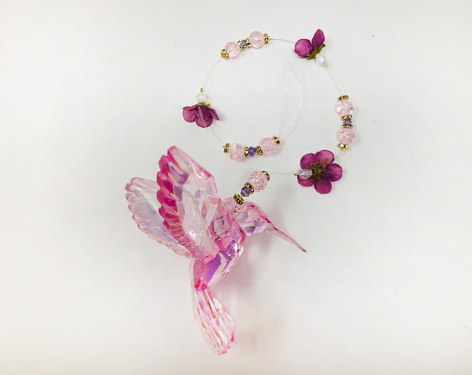 Acchiappasole a forma di colibrì rosa fatto a mano, 40 cm
PinkHummingbird2