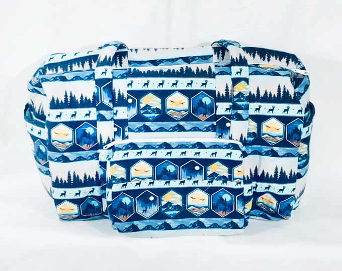 Handmade Overnight Travel/Diaper Bag "Forest Scenery"
2 Available