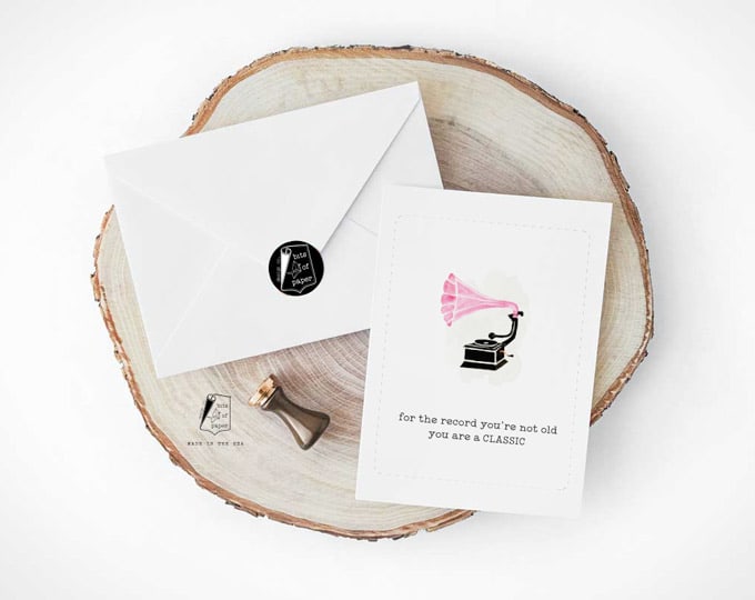 Retro Fun Birthday & love card - Gramophone ,Camera , casette