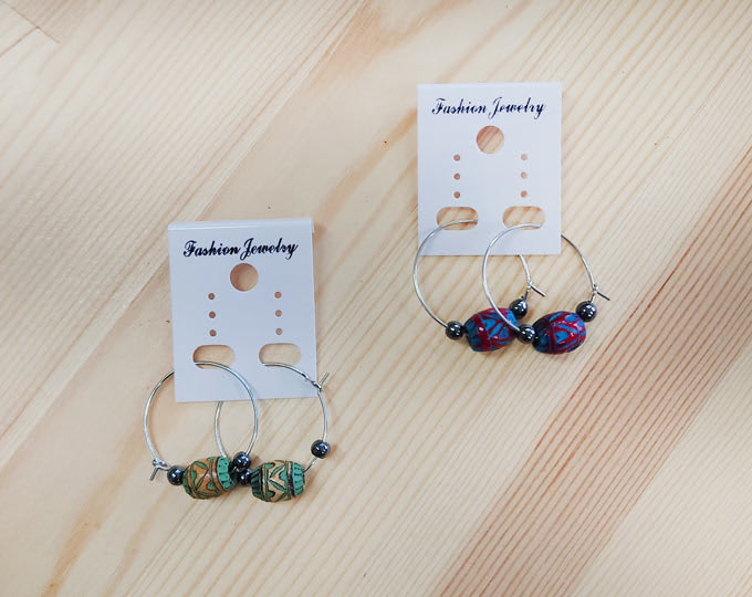 Ainu Traditional Handiwork | Beautiful Hand-carved Wooden Motif Earrings.