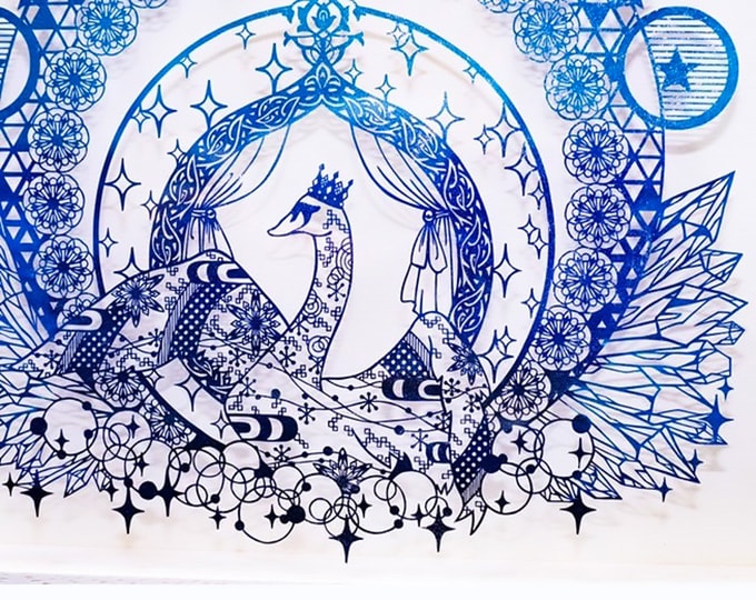 "Come to You" - Beautiful Swan Paper Cutting Artwork by Miki Kajita