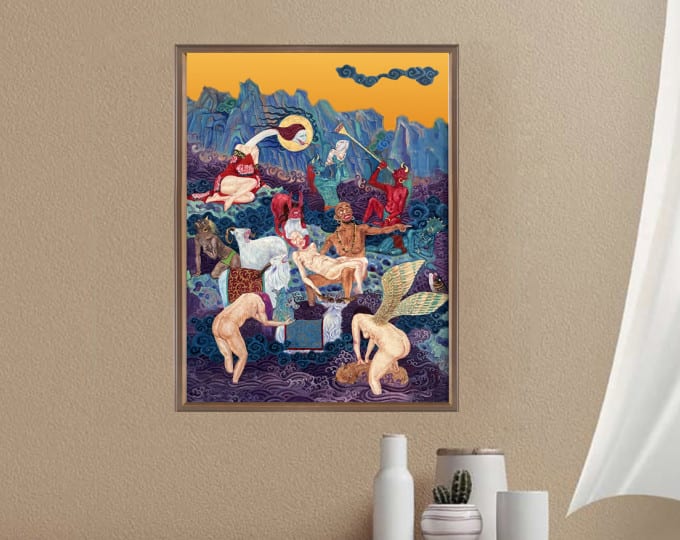 Traditional Chinese Mural《evil spirits No.2》