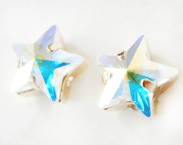Swarovski star earrings.