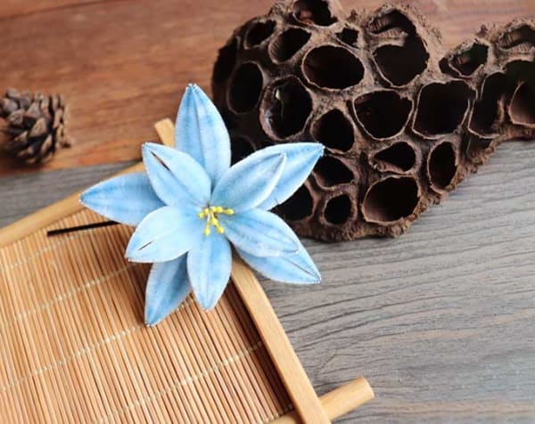 Flower headdress brooch, Yangzhou velvet flower