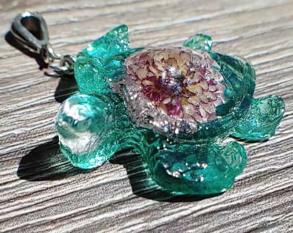 Botanical Turtle Necklace