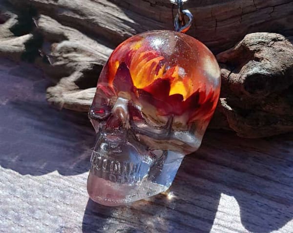 Botanical Skull Necklace