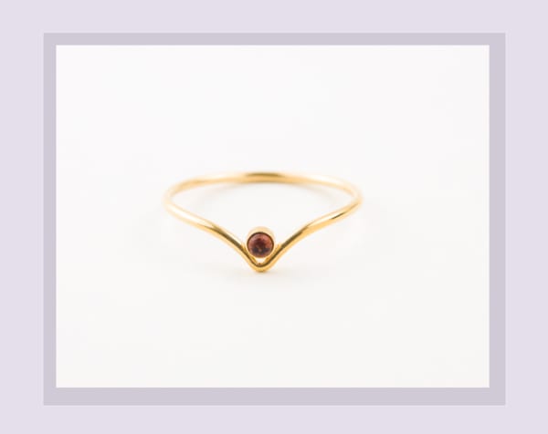 Takamo Japanese hand made wooden ring with rosewood and 14 KGF