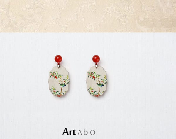 ArtAbO original Palace style earrings【 Bird standing branch】