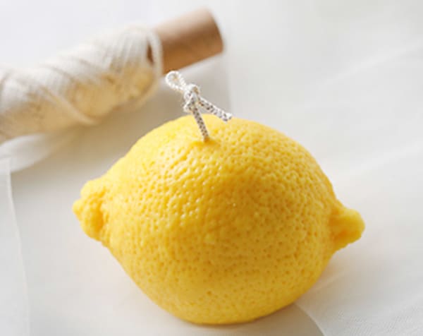 The Fresh Sour Lemon Handmade Natural Pillar Candle | Gift Ideas, Holiday Gift for her/ him, Handicraft Home Decor