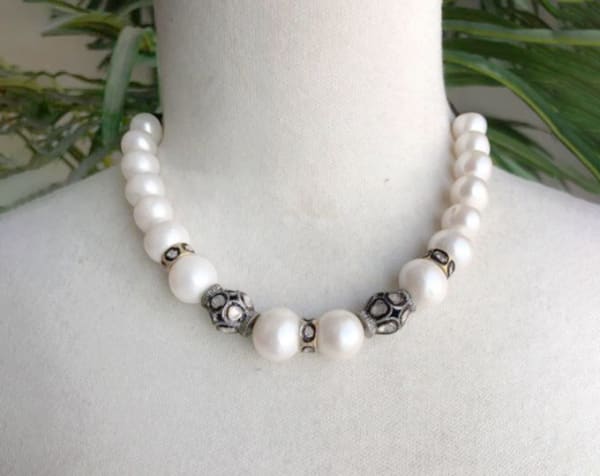 Diamond & Pearl Necklace