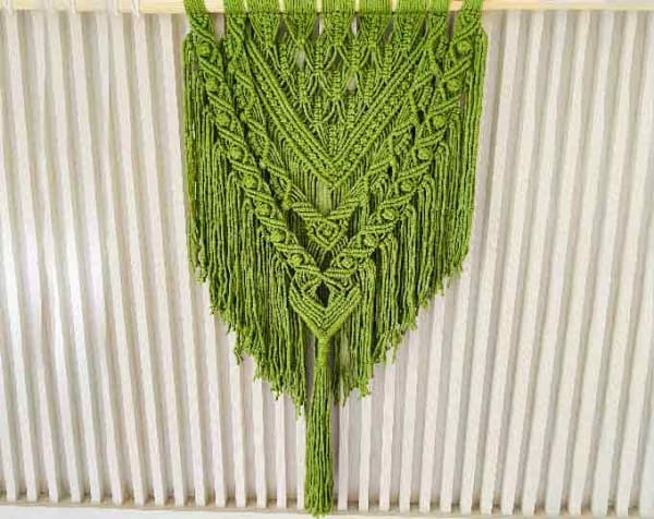OLIVE GREEN MACRAME WALL HANGING