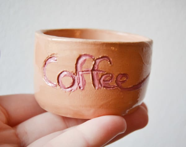 Handmade ceramic coffe cup