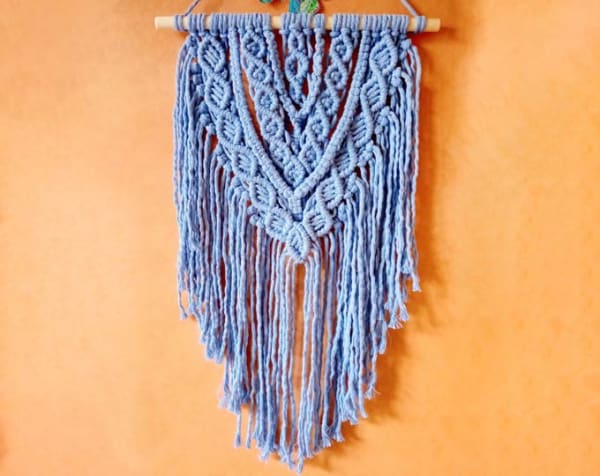 Layered wall hanging "Into the blue"