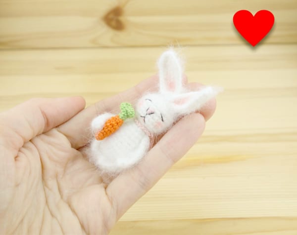 Miniature bunny, Tiny bunny toy, Wool animals, Small rabbit soft sculpture, Miniature animals, Bunny stuffed animal, Kawaii bunny