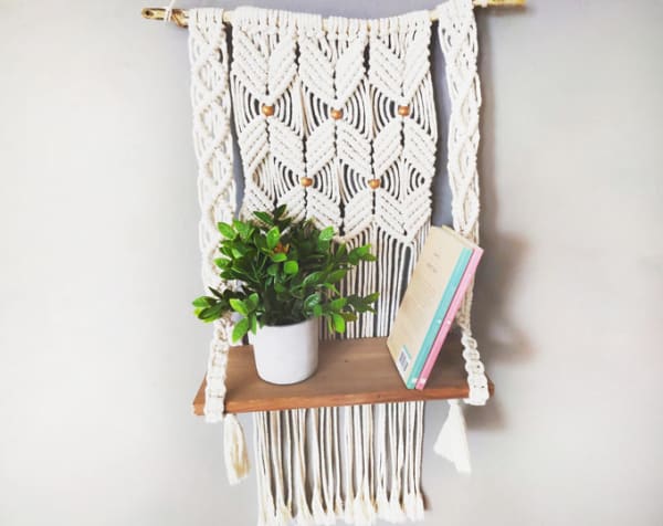 Macrame shelf