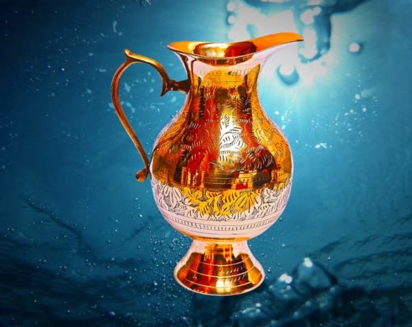 Handmade engraving Mughlai style vintage Brass Jug Pitcher 1000 ml