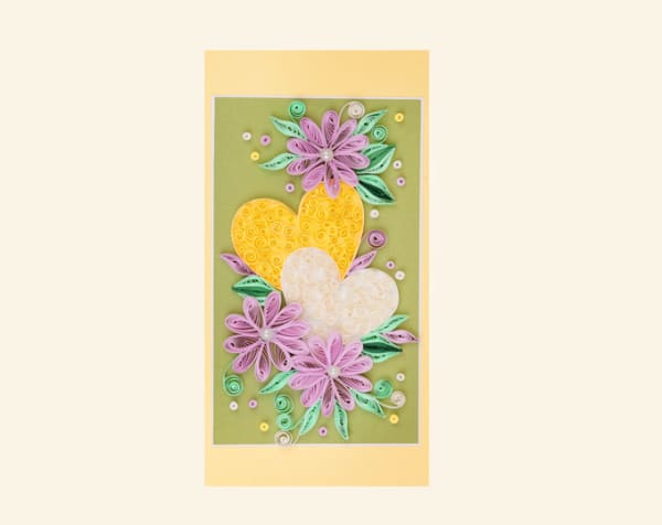 WEDDING QUILLING CARD / VALENTINES QUILLING CARD